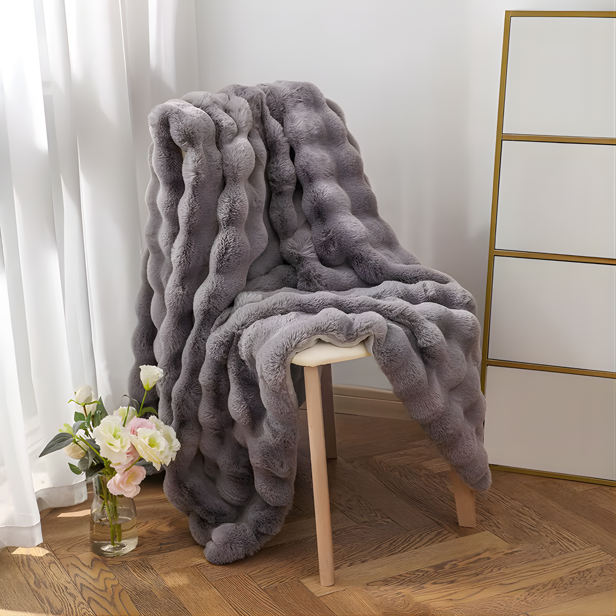 Double Layer Faux Fur Blanket