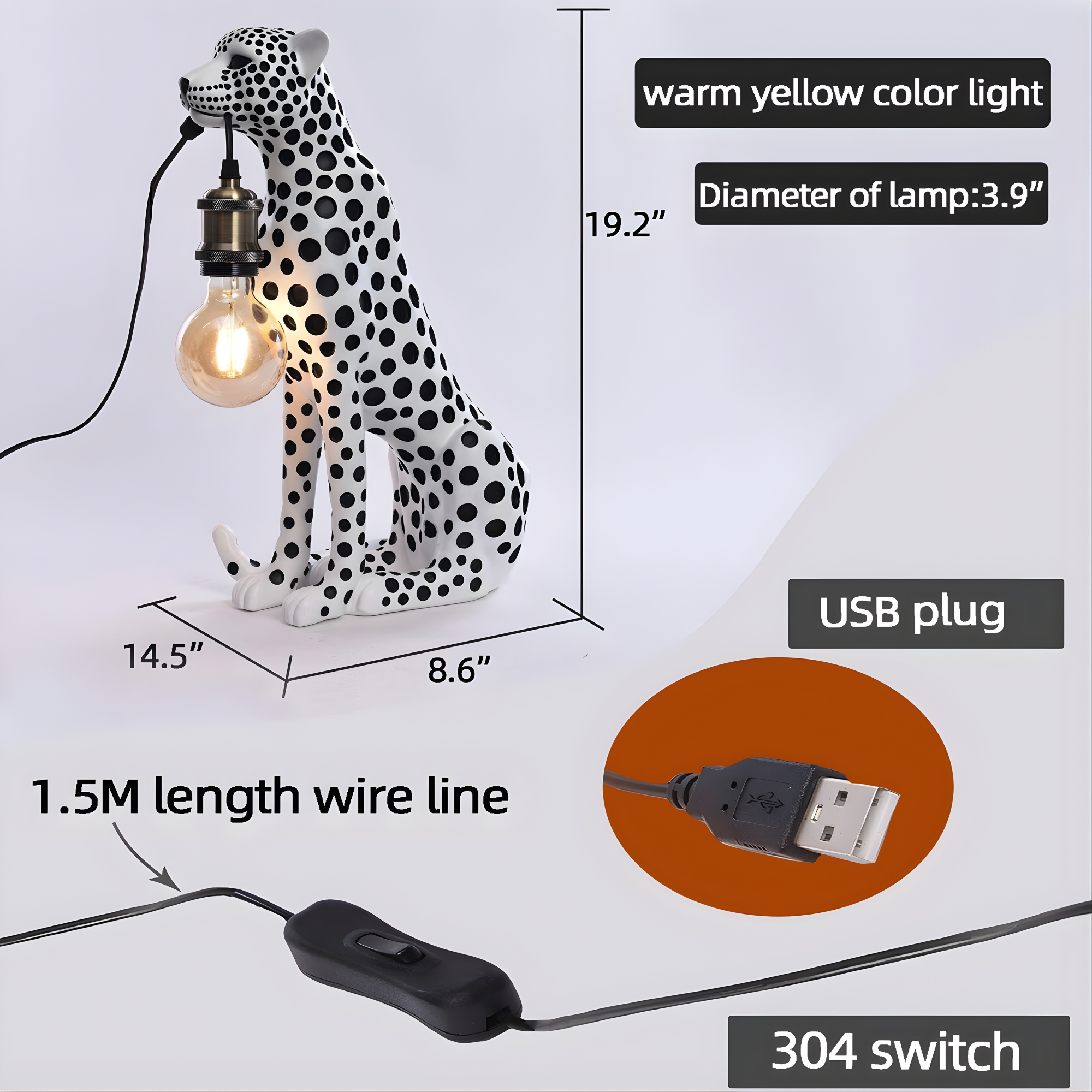 Leopard Resin Sculpture