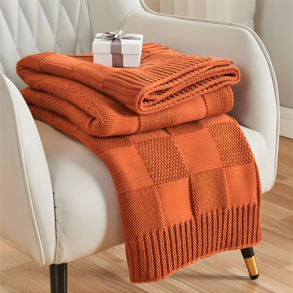Checkered Soft Throw Blanket