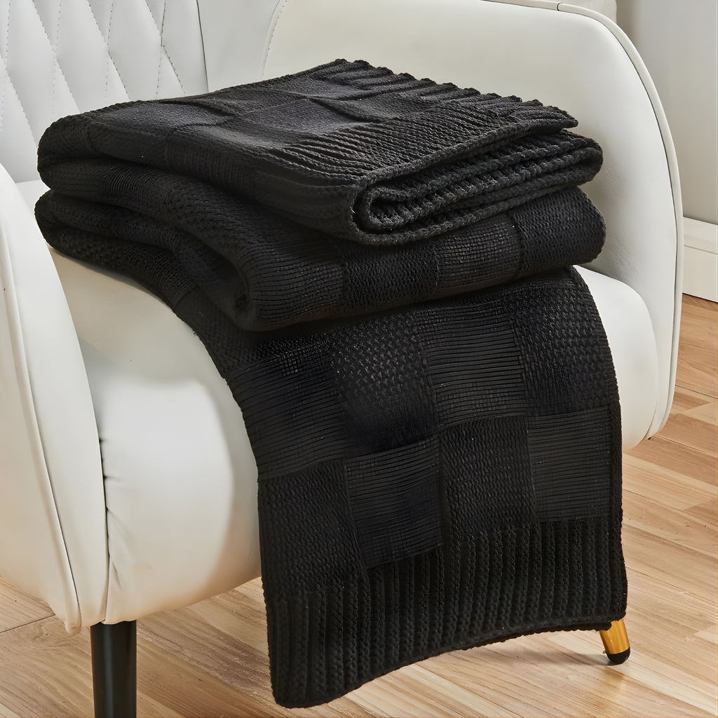 Checkered Soft Throw Blanket