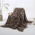 Leopard Print Faux Blanket